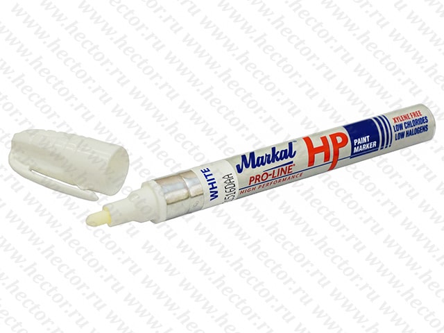 Маркер промышленный Markal Pro-Line HP по масляной и грязной поверхности, 2-4 мм, белый