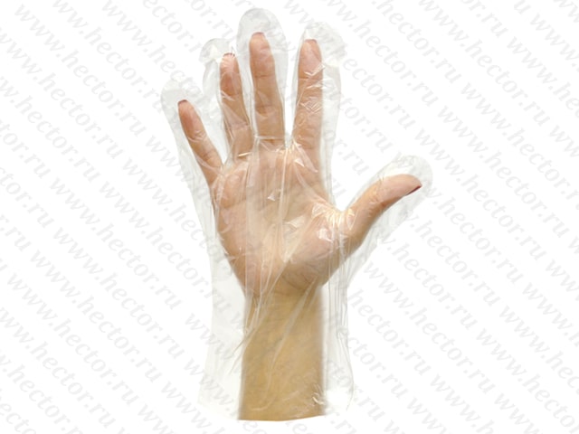 Перчатки полиэтиленовые одноразовые (упаковка  100 штук)